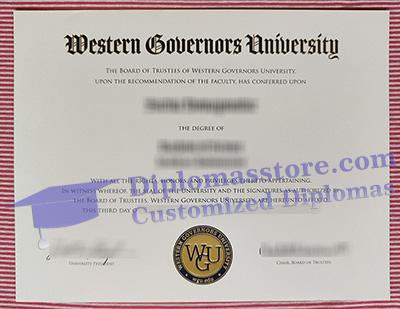 Western Governors University diploma certificate