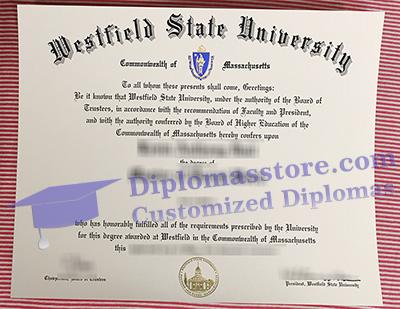 Westfield State University diploma certificate