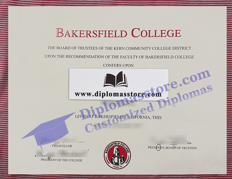 Bakersfield College diploma, Bakersfield College certificate,