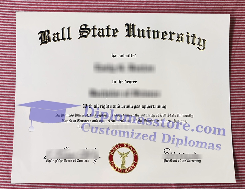 Ball State University diploma, Ball State University certificate,