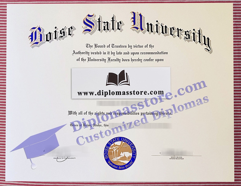 Boise State University diploma, Boise State University certificate,