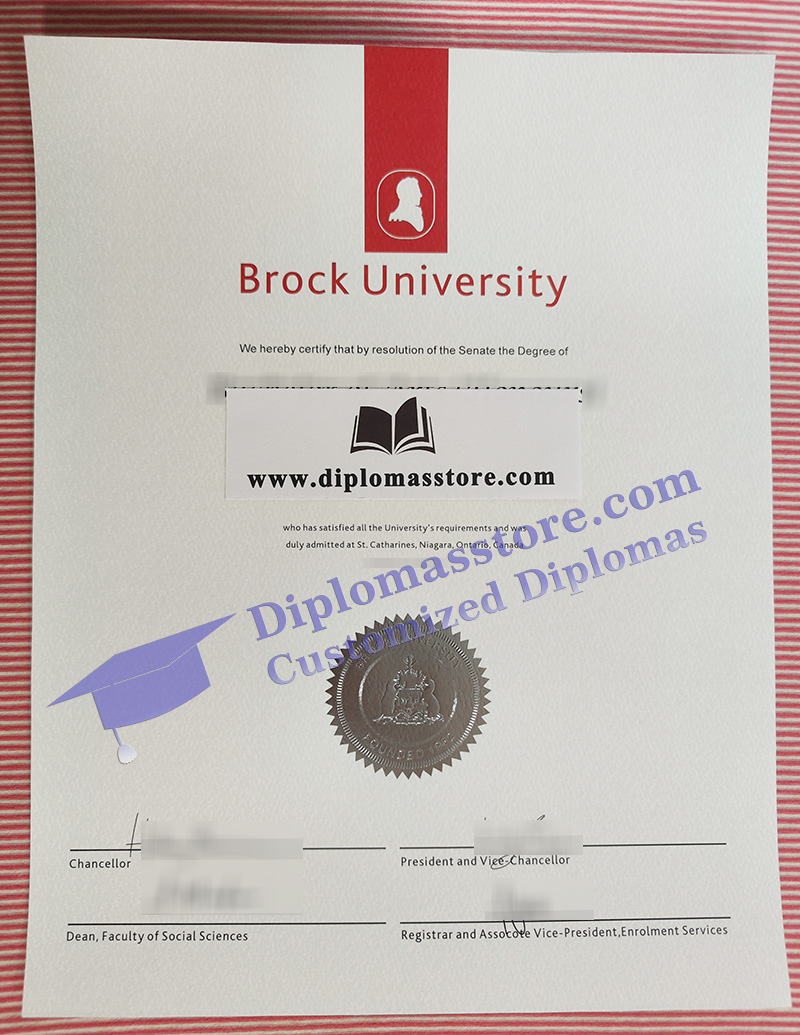 Brock University degree, Brock University diploma,