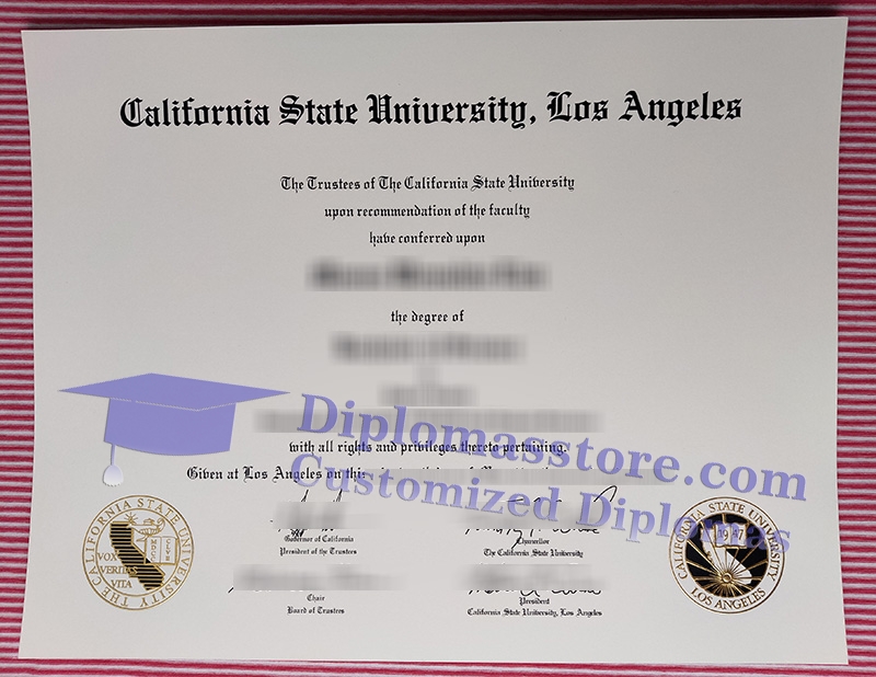 Cal State LA diploma, CSULA certificate,