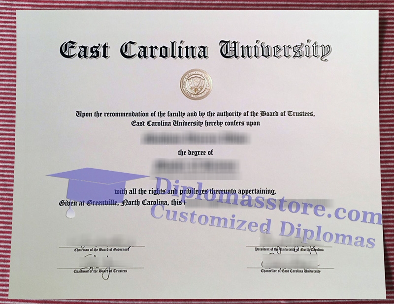 East Carolina University diploma, East Carolina University certificate,