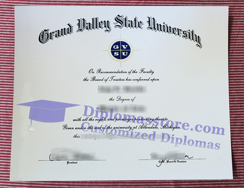 Grand Valley State University diploma, GVSU certificate,