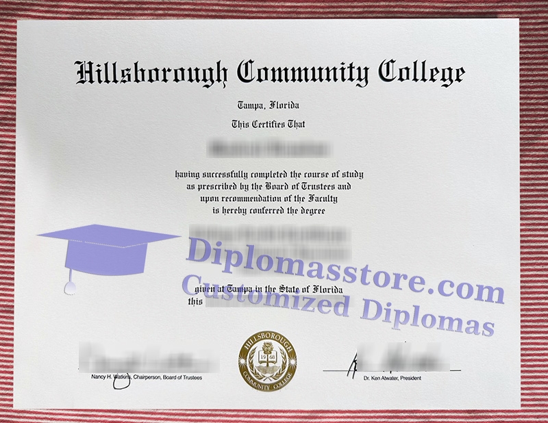 Hillsborough Community College diploma, HCC certificate,