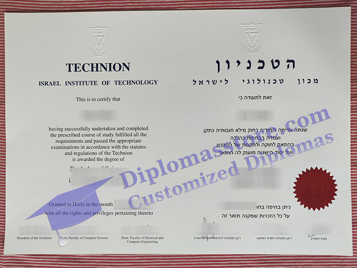 Israel Institute of Technology diploma, Israel Institute of Technology degree,