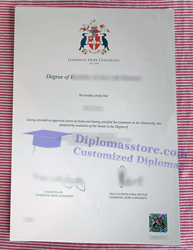 Liverpool Hope University degree, Liverpool Hope University certificate,