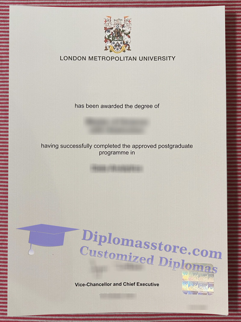 London Metropolitan University degree, London Metropolitan University certificate,