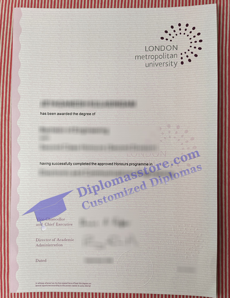 London Metropolitan University degree old version