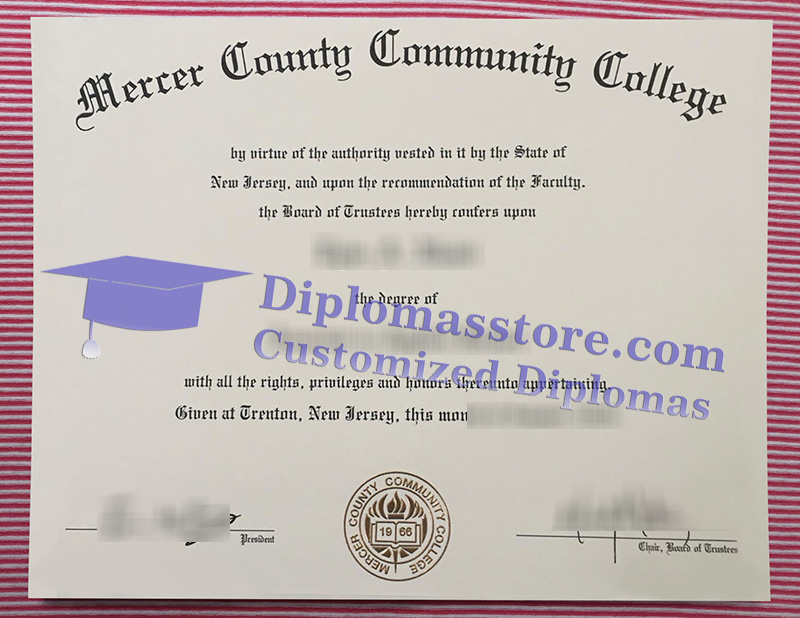 Mercer County Community College diploma, MCCC certificate,