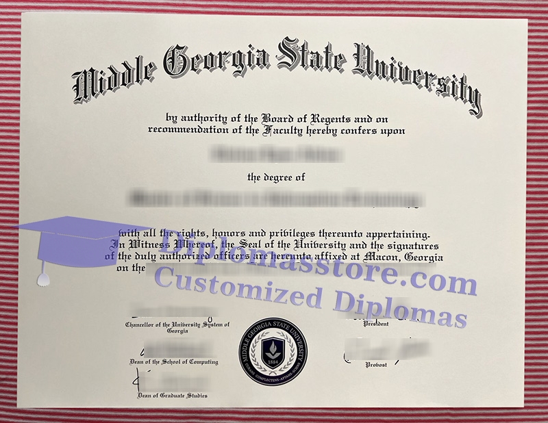 Middle Georgia State University diploma, Middle Georgia State University certificate,