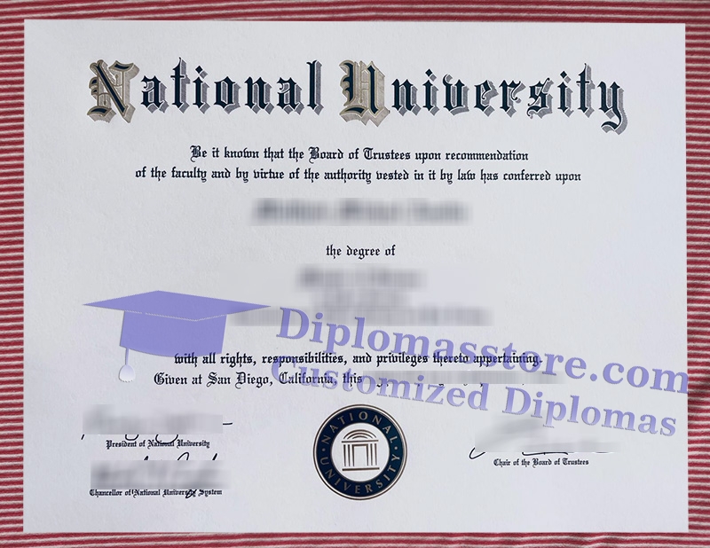 National University diploma, National University certificate,