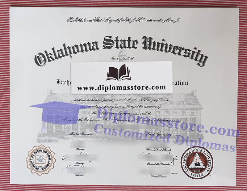 Oklahoma State University diploma, OSU certificate,