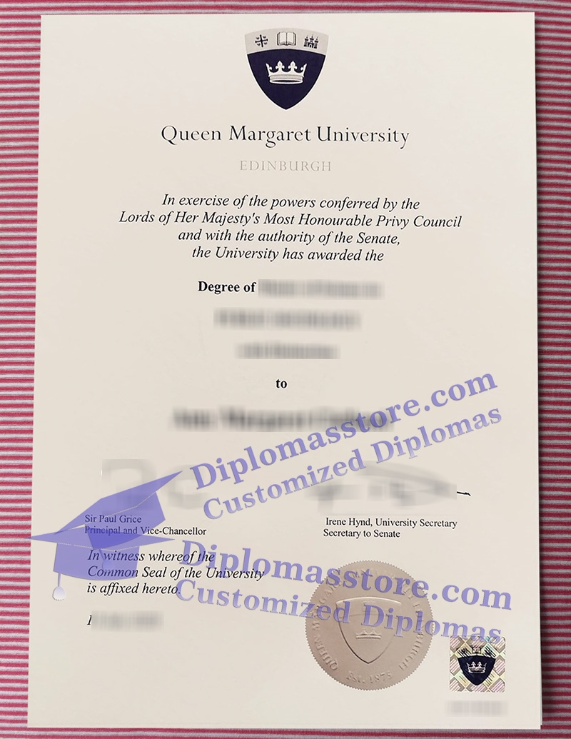 Queen Margaret University degree, Queen Margaret University certificate,