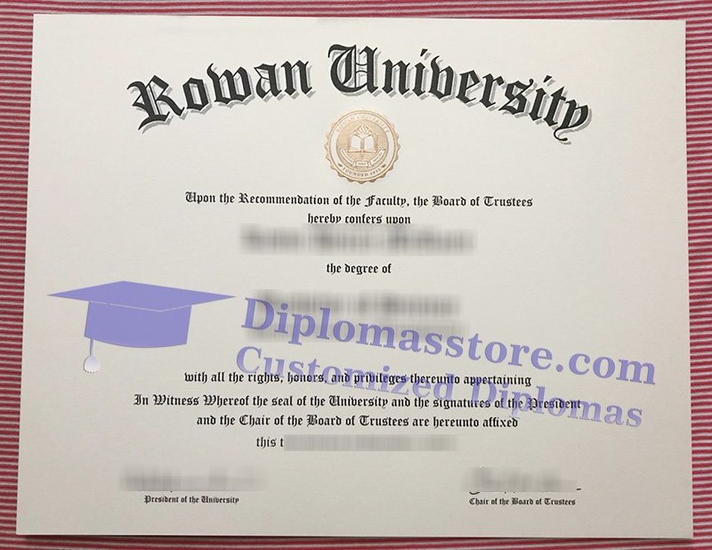 Rowan University diploma, Rowan University certificate,