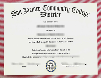 San Jacinto Community College certificate