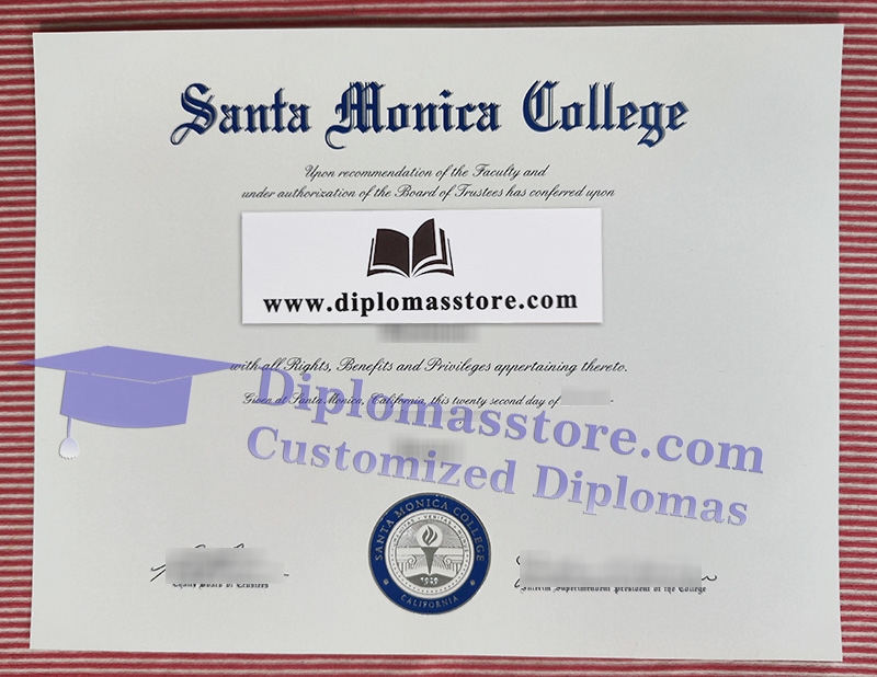 Santa Monica College diploma, Santa Monica College certificate,