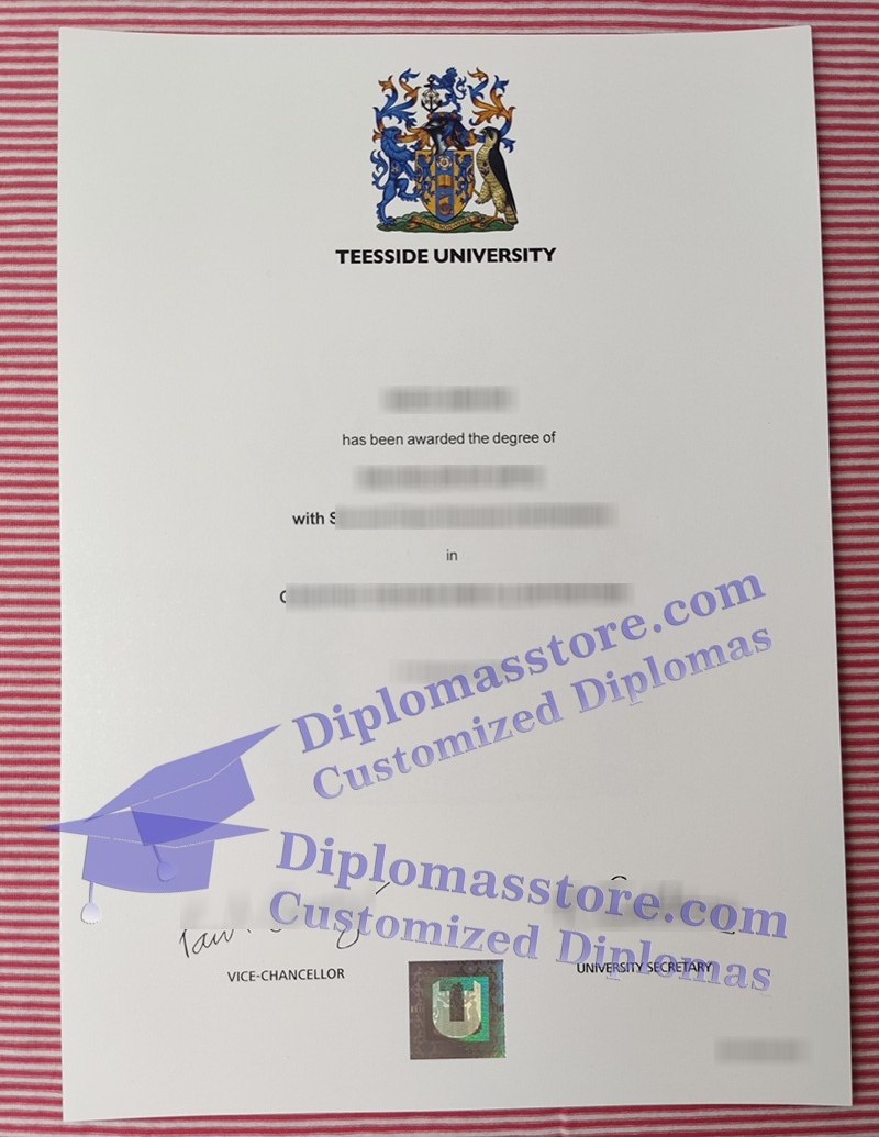 Teesside University degree, Teesside University certificate,