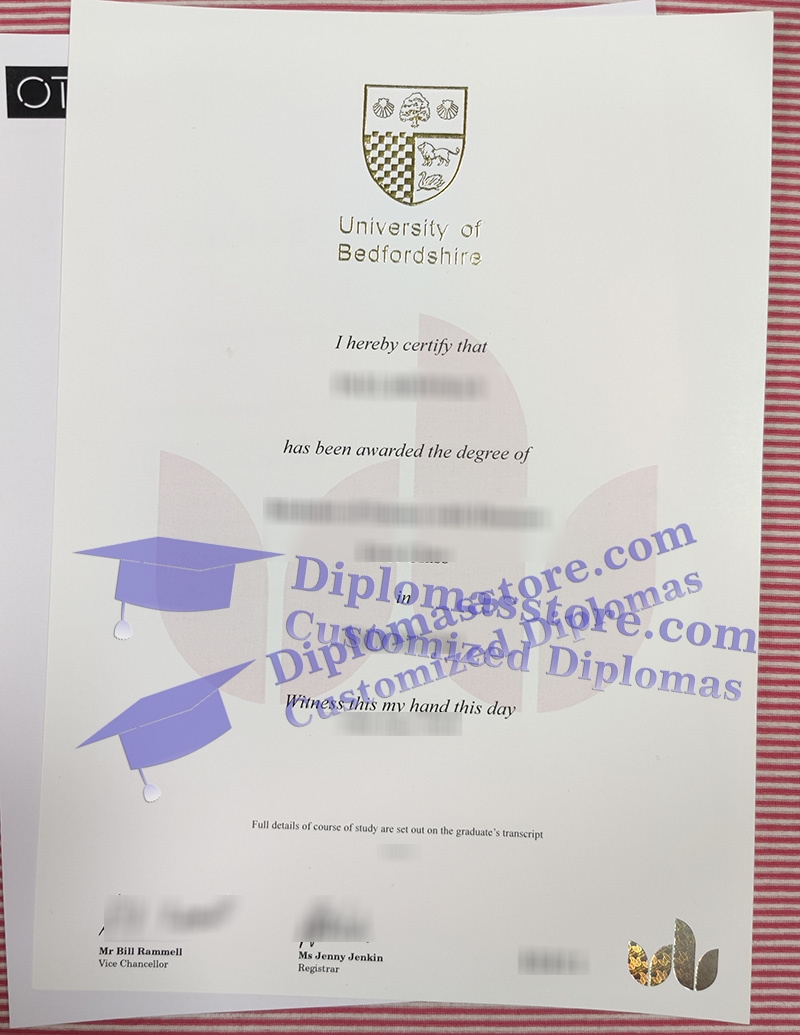 University of Bedfordshire degree, University of Bedfordshire certificate,