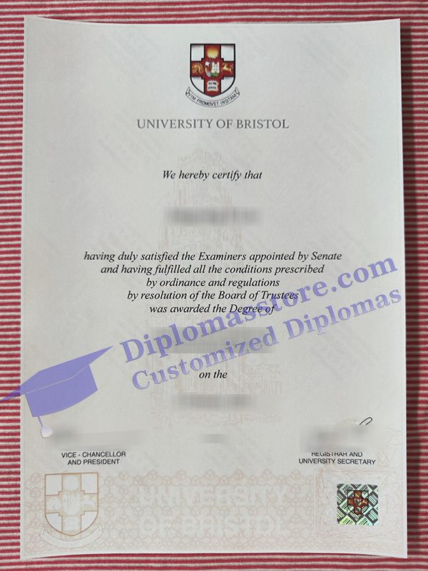 University of Bristol degree, University of Bristol certificate,