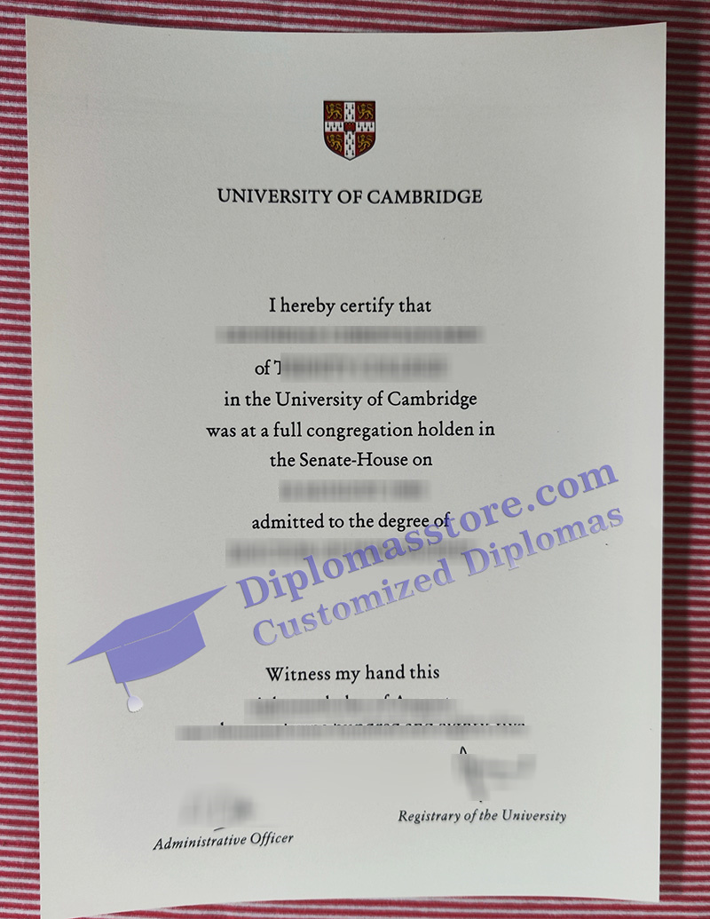 University of Cambridge degree, University of Cambridge certificate,