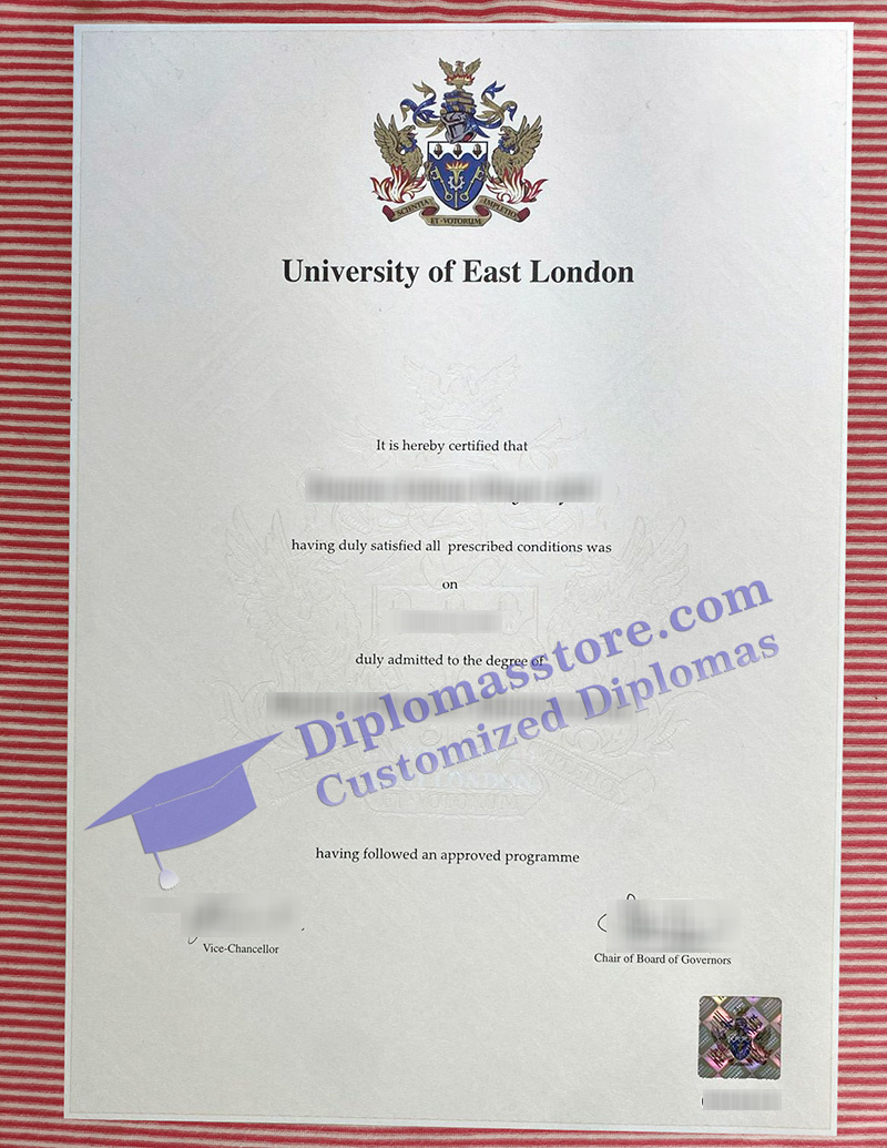 University of East London degree, University of East London certificate,