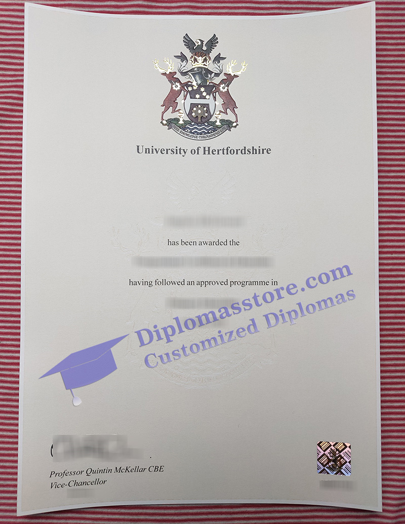 University of Hertfordshire degree, University of Hertfordshire certificate,