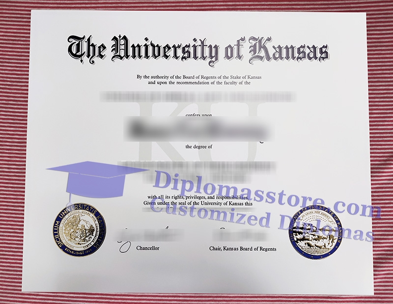 University of Kansas diploma, University of Kansas certificate,