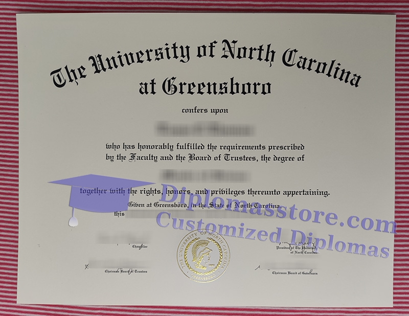 UNC Greensboro diploma, UNC Greensboro certificate,