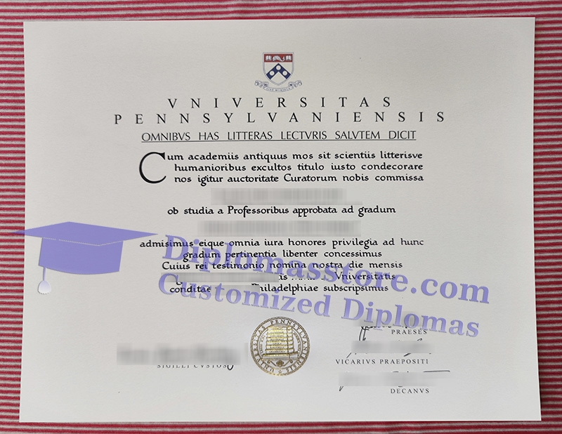 University of Pennsylvania diploma, University of Pennsylvania certificate,