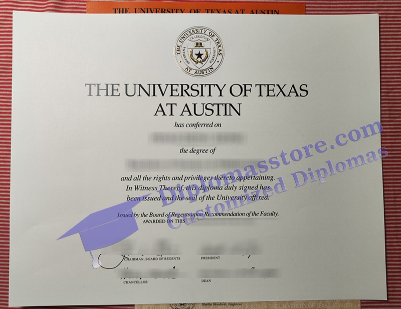 University of Texas at Austin diploma, UT Austin certificate,