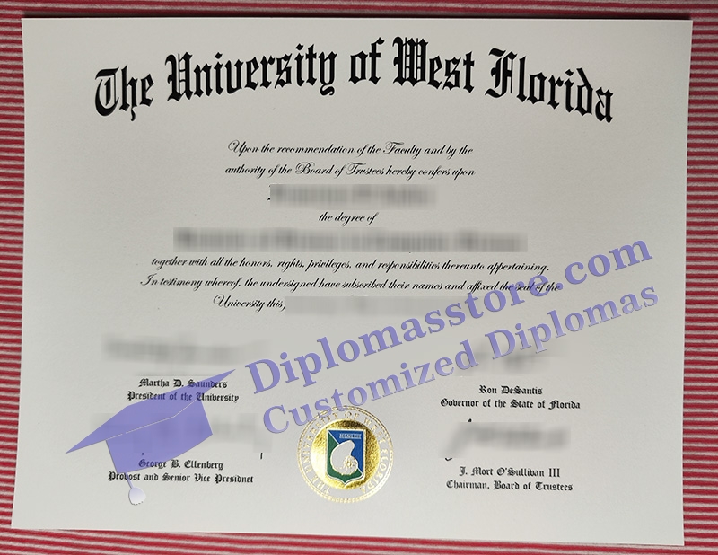 University of West Florida diploma, University of West Florida certificate,