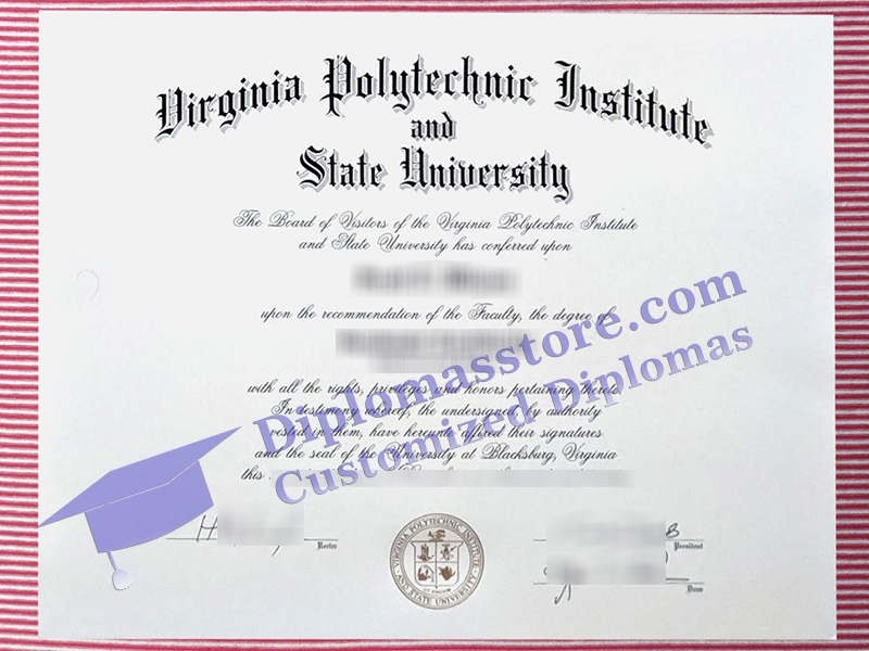 Virginia Tech diploma, Virginia Tech certificate,