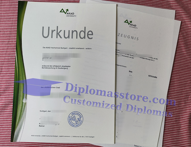 Akad University degree, Akad University urkunde,