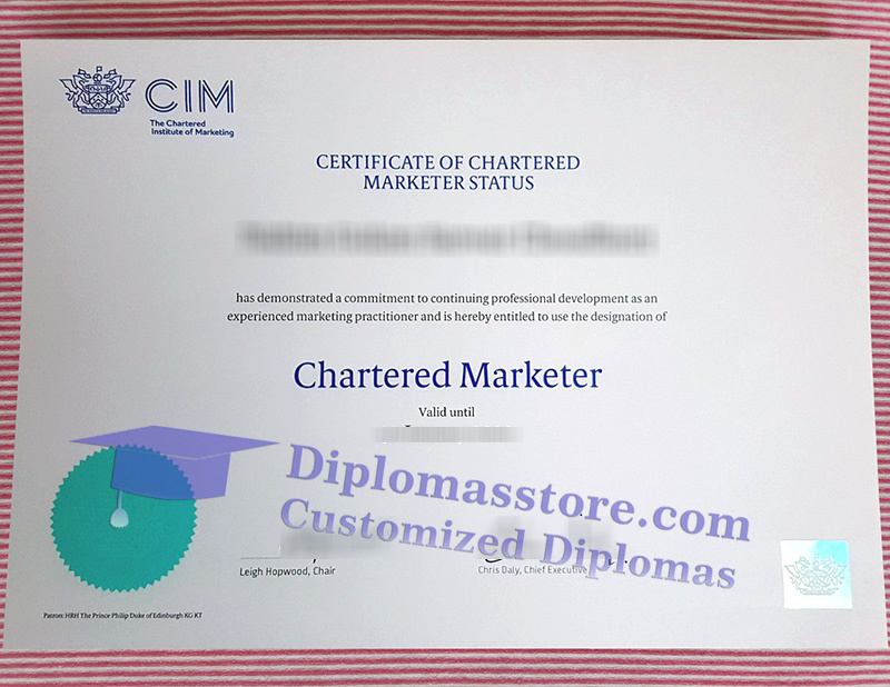 CIM Chartered Marketer certificate, CIM certificate,