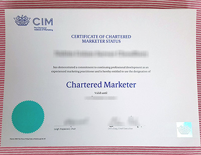 CIM chartered Marketer certificate