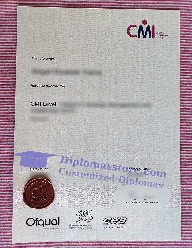 CMI diploma, CMI certificate,