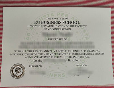 EU Business School certificate