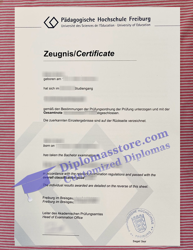 Hochschule Freiburg zeugnis, Hochschule Freiburg transcript,