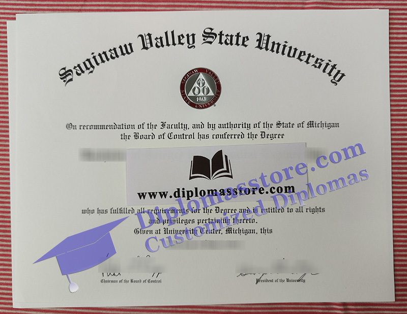 Saginaw Valley State University certificate, SVSU diploma,