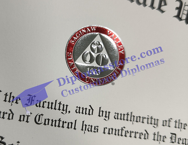 Saginaw Valley State University diploma seal