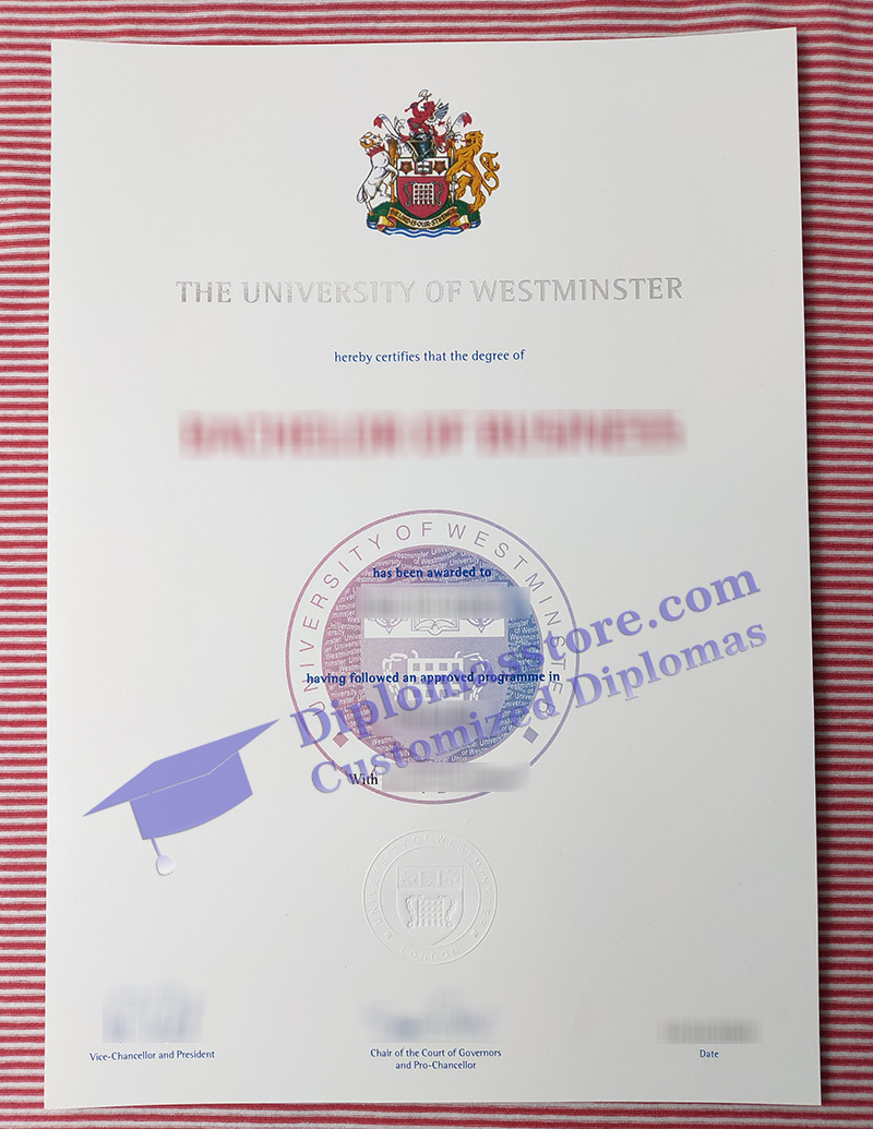 University of Westminster degree, University of Westminster diploma,