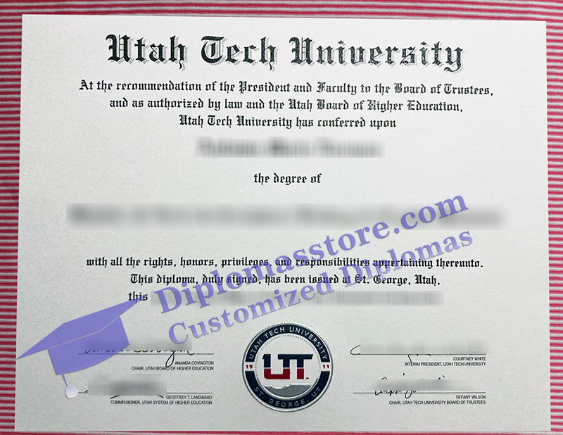 Utah Tech University diploma, Utah Tech University certificate,