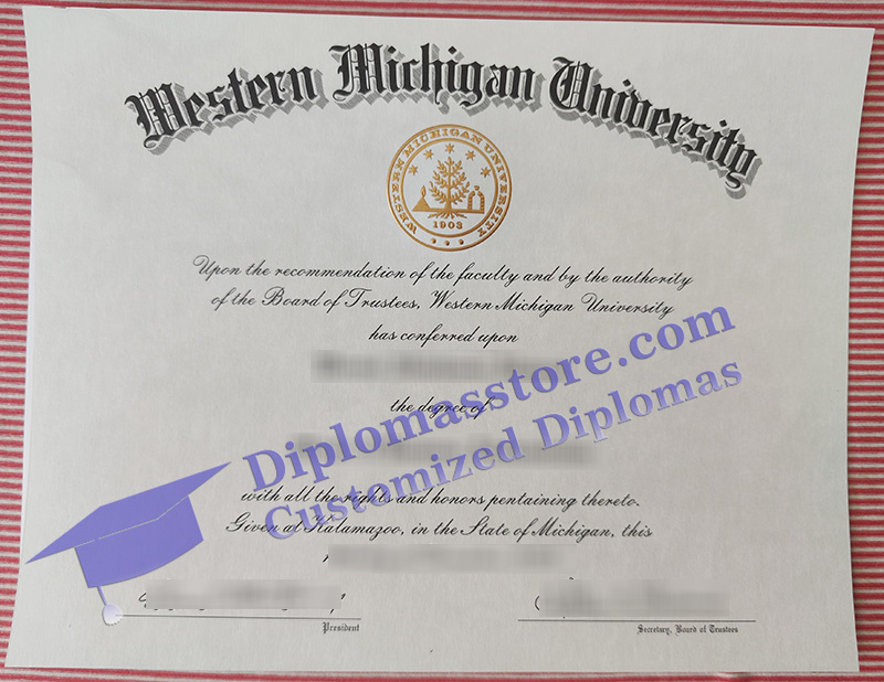 Western Michigan University diploma, Western Michigan University certificate,