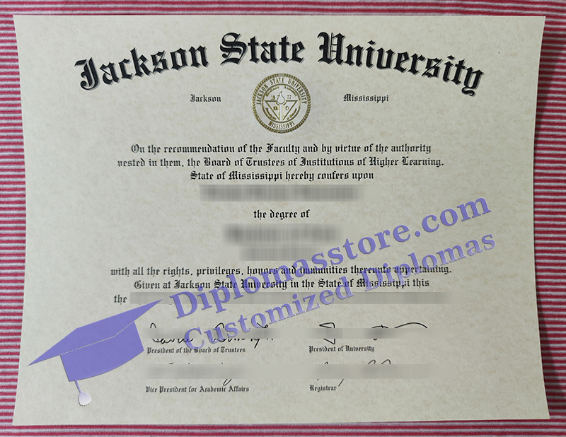 Jackson State University diploma, Jackson State University certificate,