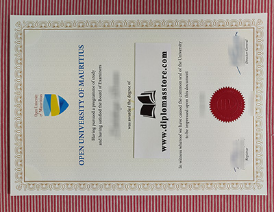 Open University of Mauritius certificate