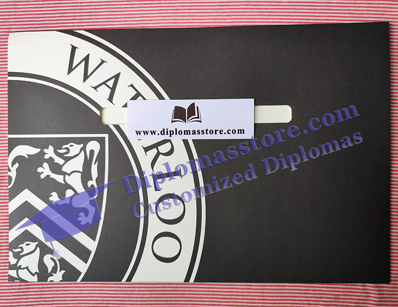 University of Waterloo diploma with cover