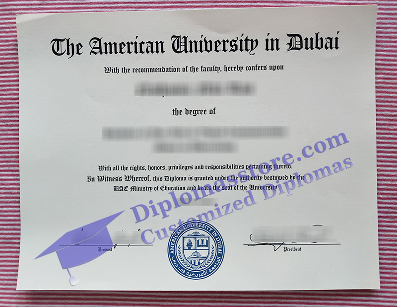 American University in Dubai diploma, AUD degree,