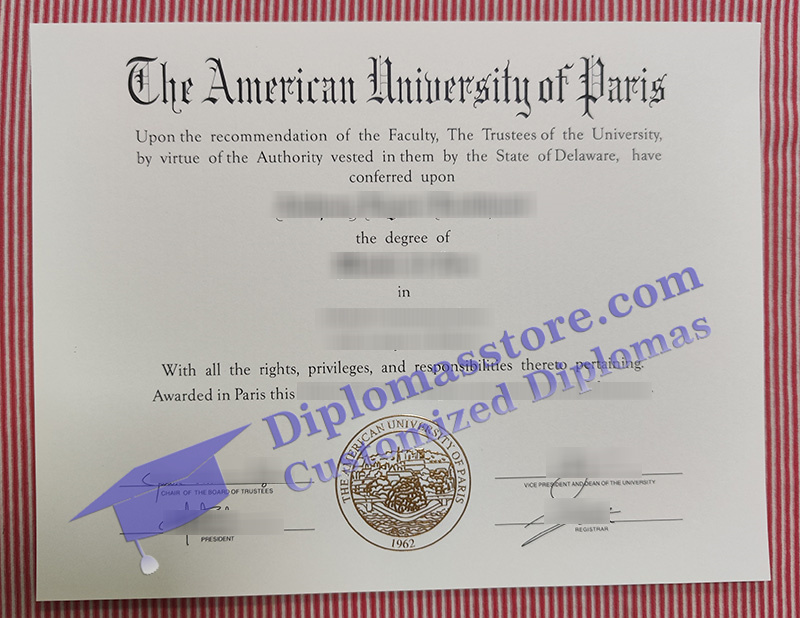 American University of Paris diploma, AUP degree,